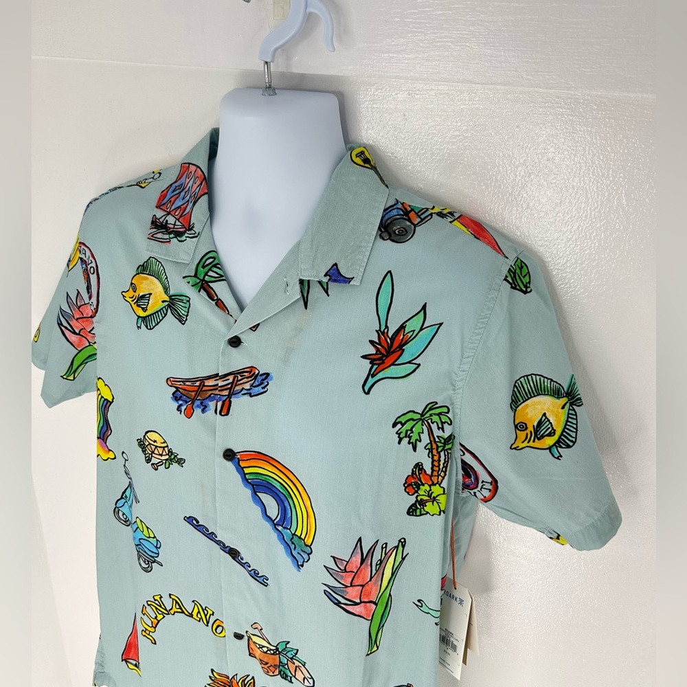 Roark Hinano Gonzo Luau Shirt Men's Medium NWT TIKI Hawaiian Resortwear Beach - Picture 4 of 15